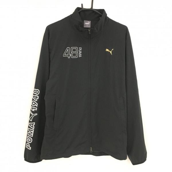 PUMA（プーマ） 【美品】プーマ ジャケット 黒×白 ロゴゴールド ダブル