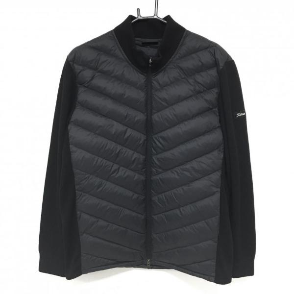 Titleist（タイトリスト） 切替中綿ジャケット 黒 ネック・袖ニット