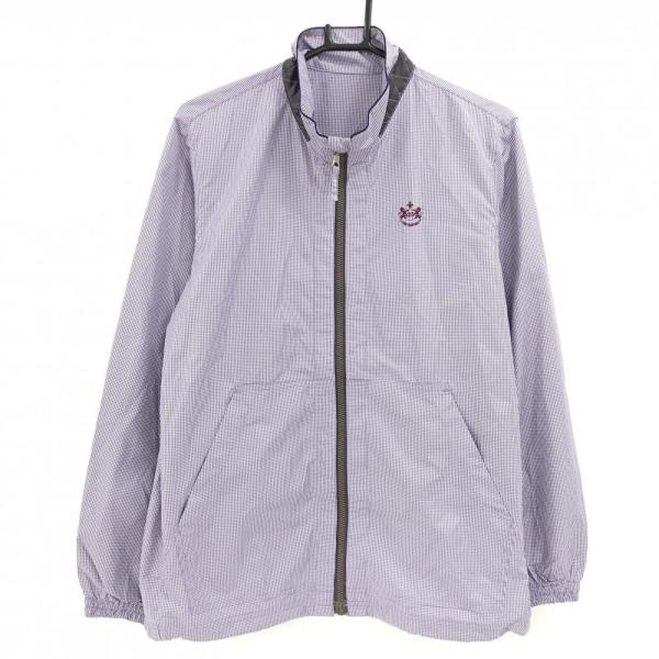 23区GOLF 【超美品】23区スポーツ ジャケット パープル×白 ギンガム 