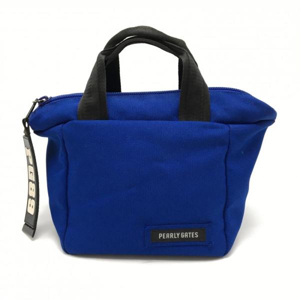 PEARLY GATES（パーリーゲイツ） カートバッグ ブルー×黒 内外ポケット