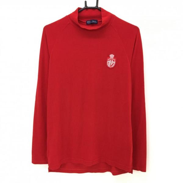 23区GOLF 【美品】23区ゴルフ 長袖ハイネックシャツ レッド 表微起毛