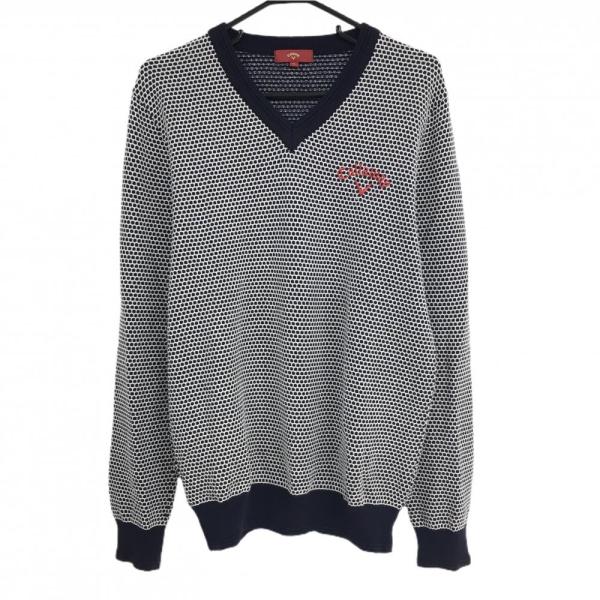 Callaway（キャロウェイ） レッドレーベル セーター ネイビー×白 総柄