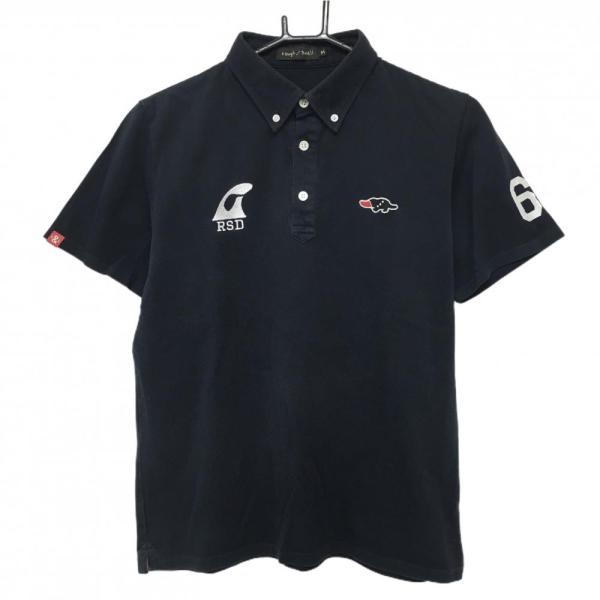 rough & swell ポロシャツ XL ネイビー ドット カジュアルゴルフドットコムby PALM SPRINGSにrough&swell［ラフアンド
