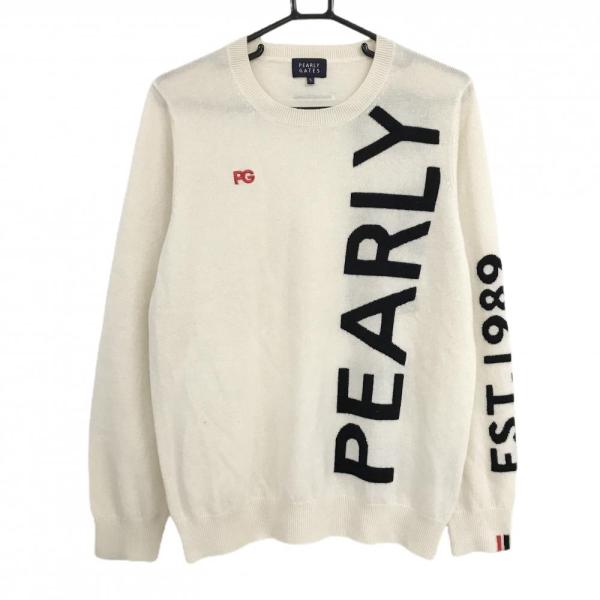 PEARLY ESTカシミヤニット　サイズ１【美品】 PEARLY GATES（パーリーゲイツ） 【美品】パーリーゲイツ セーター 白