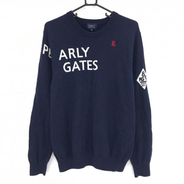 PEARLY GATES（パーリーゲイツ） セーター ネイビー カシミヤ混 メンズ