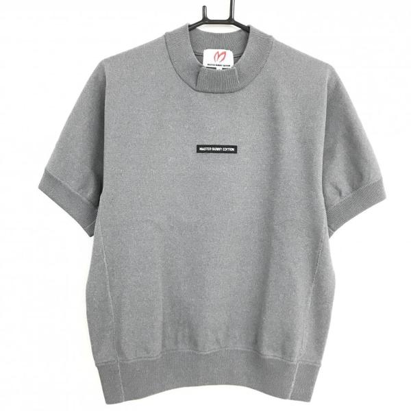 【超美品】マスターバニー 半袖セーター グレー フロントロゴ 15周年 レディース 2(L) ゴルフウェア 2025年モデル MASTER BUNNY EDITION MASTER BUNNY EDITION（マスターバニーエディション） 【超美品