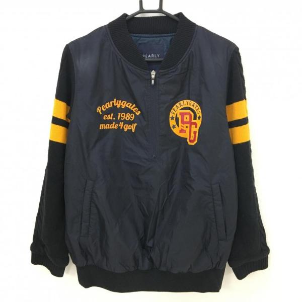 PEARLY GATES（パーリーゲイツ） 中綿切替ブルゾン 黒×オレンジ 身頃