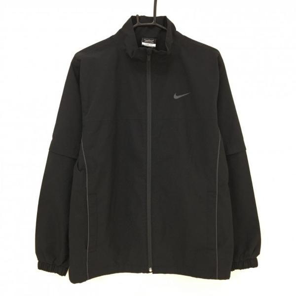 NIKE（ナイキ） 【美品】ナイキ 2WAYジャケットブルゾン 黒 袖着脱可