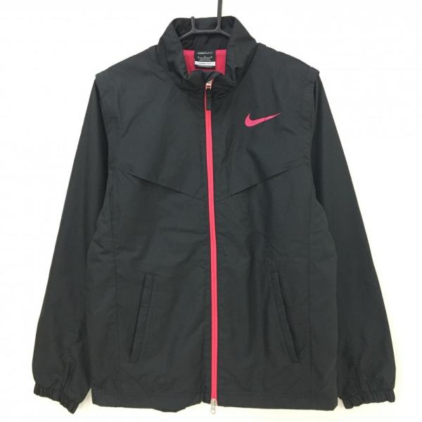 NIKE（ナイキ） 【美品】ナイキゴルフ 2WAYジャケット 黒×レッドピンク