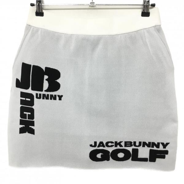 【新品】ジャックバニー スカート 白×黒 ビッグロゴ 内側インナーパンツ レディース 2(L) ゴルフウェア 2024年モデル Jack Bunny Jack Bunny!!（ジャックバニー） 【新品】ジャックバニー スカート 白