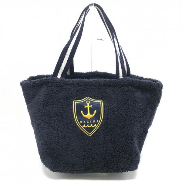 muta MARINE（ムータマリン） ボアカートバッグ ネイビー ロゴワッペン