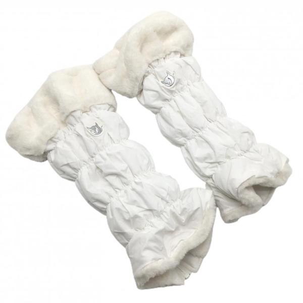 WAAC 【新品】ワック 中綿レッグウォーマー 白 フェイクファー