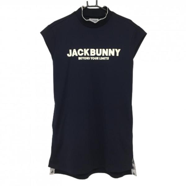 Jack Bunny レディース モックネックワンピース L ネイビー Jack Bunny!!（ジャックバニー） 【超美品】ジャックバニー 半袖