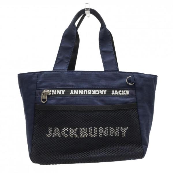 【値引】JACK BUNNY トートバッグ ネイビー Jack Bunny!!（ジャックバニー） カートバッグ ネイビー×白 内外