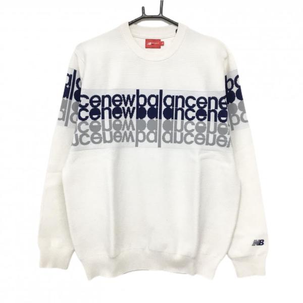 た*か様 ニューバランス ゴルフ タートルネックセーター【ホワイト/５】新品！ ニューバランスゴルフ タートルネックセーター 白 上部凹凸編み 蛍光