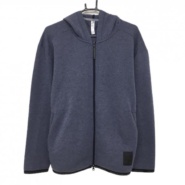 adidas（アディダス） 【美品】アディダス ジップパーカー 杢ネイビー