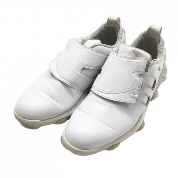 ブランド：FootJoyアイテム：ゴルフシューズ表記サイズ：26.0実寸サイズ：　アウトソール全長：約30cm　アウトソール最大幅：約12cm特徴・仕様：適応時期：商品ランク：B+コメント：汚れ、スパイク欠け
