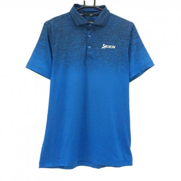 SRIXON 【超美品】スリクソンバイデサント 半袖ポロシャツ ブルー×黒