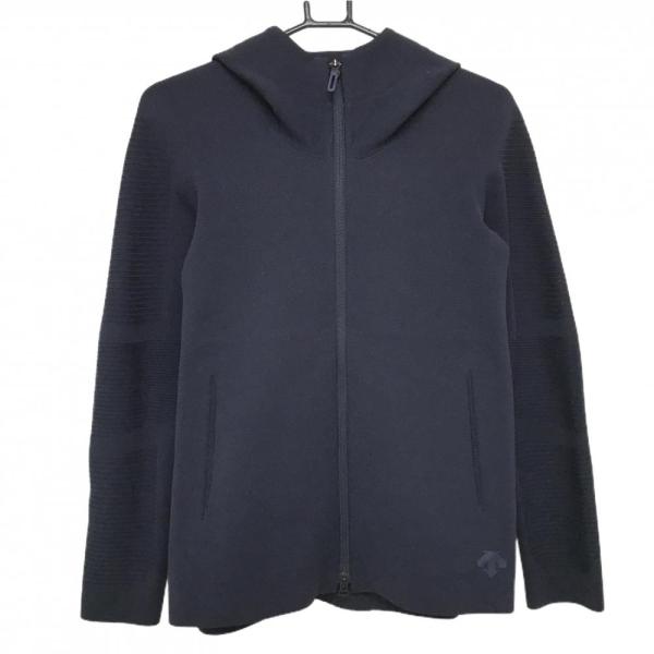 未使用級　DESCENTE GOLF デサント　ロゴニットパーカー　ストレッチ DESCENTE（デサント） 【美品】デサント ニットジップパーカー