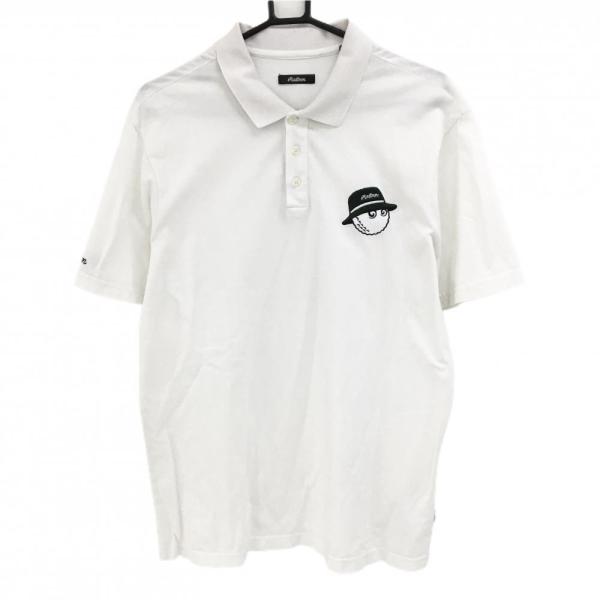 Malbon Golf（マルボンゴルフ） マルボン 半袖ポロシャツ 白 ワッペン