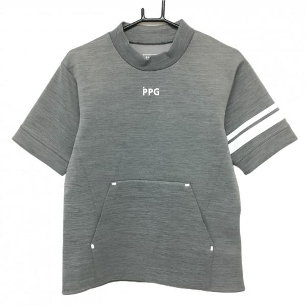 PGG 【超美品】PGGパーリーゲイツ 半袖ハイネックシャツ グレー
