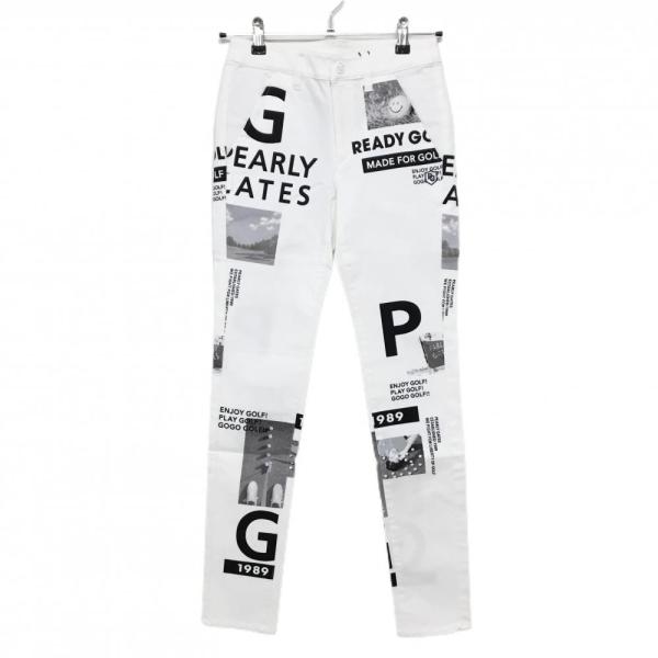 ◆ニコちゃん ゴルフパンツ パーリーゲイツ / GATES 【新品】PEARLY PEARLY ロゴ 30周年 白 パンツ 【美品】パーリーゲイツ - GATES レディースウェア