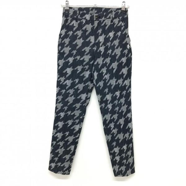 【新品】パーリーゲイツ パンツ グレー×ダークネイビー 千鳥柄 ロゴ白 レディース 00(XS) ゴルフウェア PEARLY GATES PEARLY GATES（パーリーゲイツ） 【新品】パーリーゲイツ パンツ
