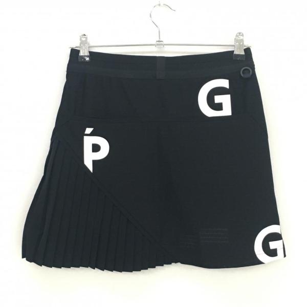 PGG 【新品】PGGパーリーゲイツ スカート 黒 一部プリーツ ウエスト
