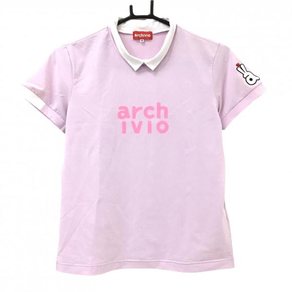 【撥水・高機能】archivio アルチビオ 星柄ロゴ 半袖シャツ 48（L） archivio（アルチビオ） 【美品】アルチビオ 襟付き半袖シャツ