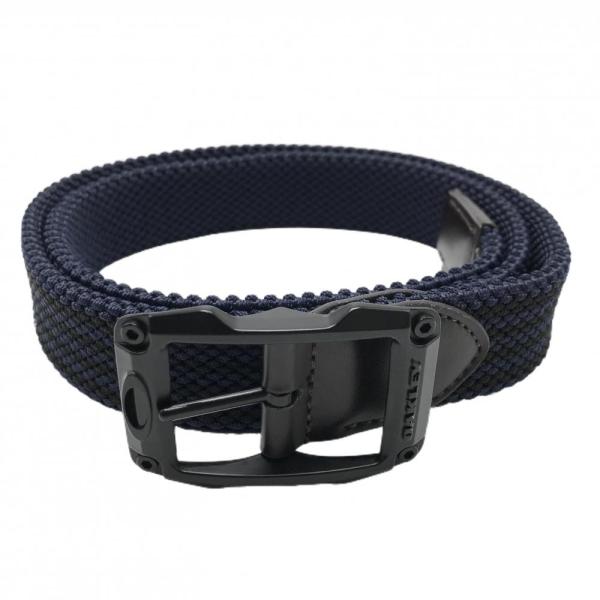 オークリー　OAKLEY ゴルフ　メンズベルト　ネイビー OAKLEY（オークリー） 【美品】オークリー メッシュベルト ネイビー×黒