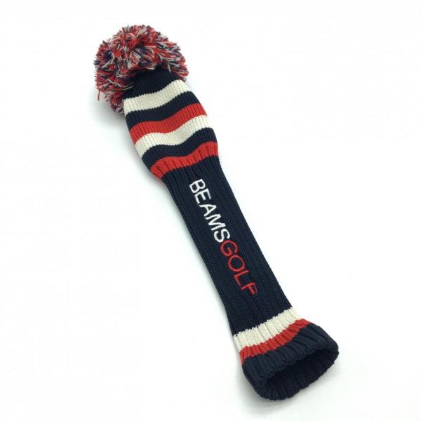 BEAMS GOLF（ビームス ゴルフ） ヘッドカバー(FW) ネイビー×レッド×白