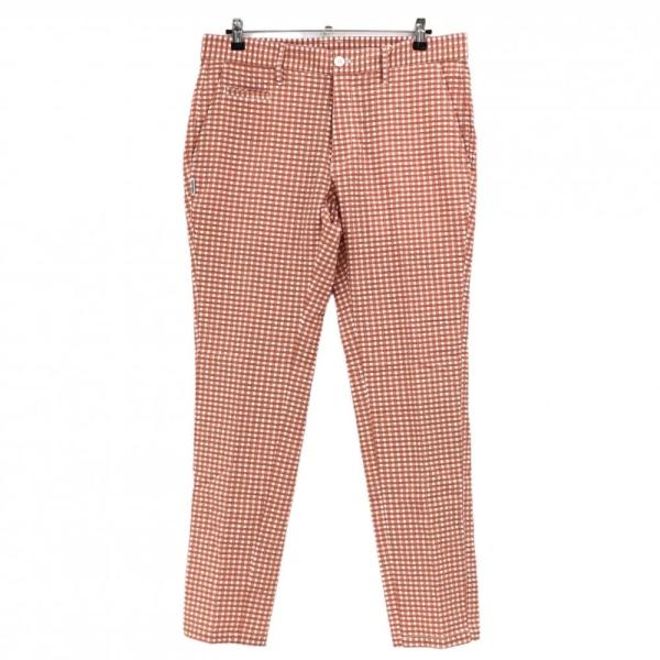 【新品】ジャックバニー パンツ オレンジ×白 ギンガムチェック サッカー生地 メンズ 6(XL) ゴルフウェア Jack Bunny Jack Bunny!!（ジャックバニー） 【新品】ジャックバニー パンツ