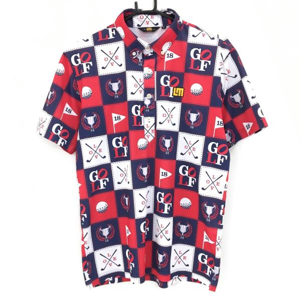 LOUDMOUTH ラウドマウス　ボタンダウンシャツ M LOUDMOUTH（ラウドマウスゴルフ） ラウドマウス 半袖ポロシャツ レッド