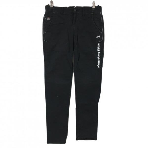 MASTER BUNNY EDITION パンツ 黒×白 ロゴ総柄 ストレッチ MASTER BUNNY EDITION（マスターバニーエディション） マスターバニー