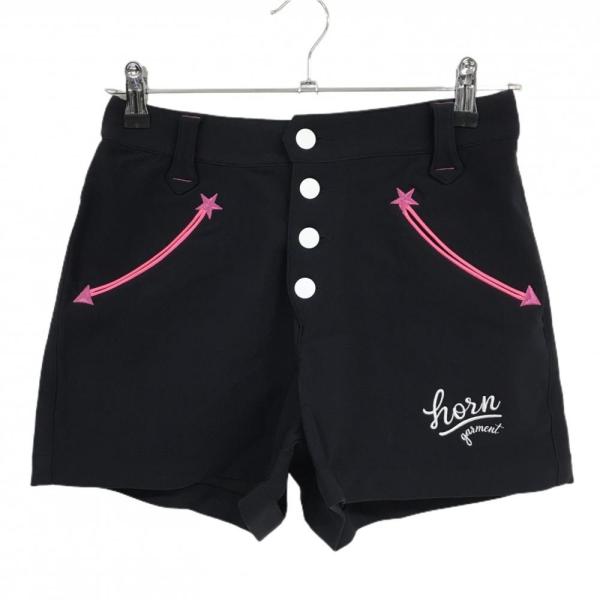 【新品未使用】HORN GARMENT 黒 ゴルフ ショートパンツ HORN GARMENT 【超美品】ホーンガーメント ショートパンツ ダーク