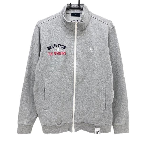 マンシングウェア　ジャケット グレ―ホワイト Munsingwear（マンシングウェア） ジャケットブルゾン グレー 胸