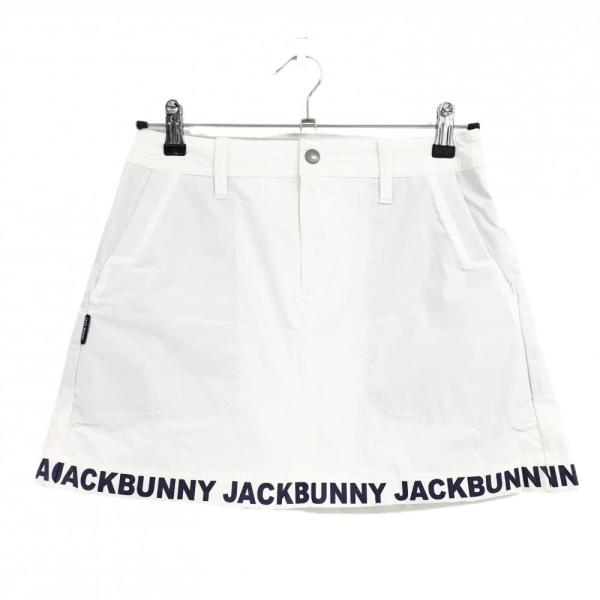 新品JACKBUNNYレディースゴルフスカートパンツ入りサイズ0タグ無し Jack Bunny!!（ジャックバニー） スカート 白 ストレッチ ナイロン混