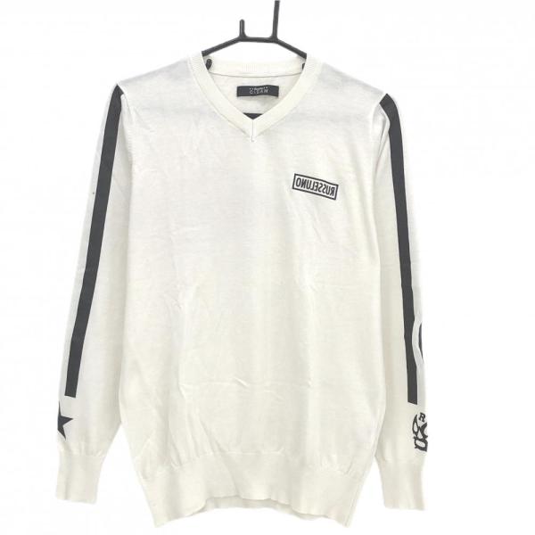 RUYSSELNO CIDAM（ラッセルノ）Vネックニット　セーター　サイズ6 Russeluno（ラッセルノ） 【美品】ラッセルノ セーター 白×黒