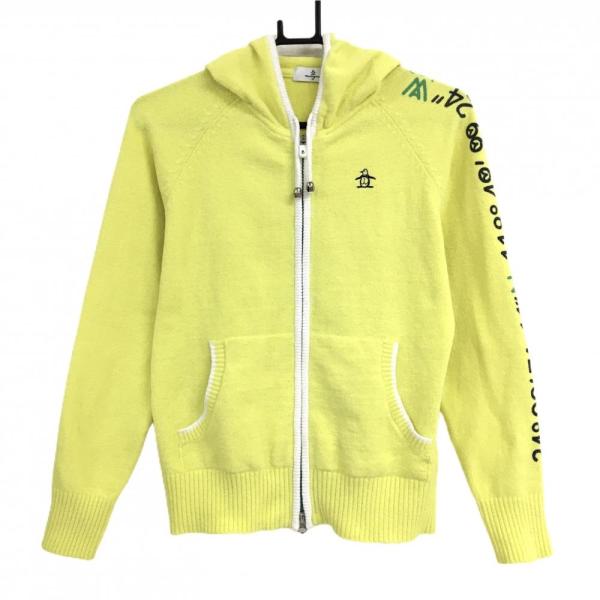 Munsingwear（マンシングウェア） ニットジップパーカー イエロー 微