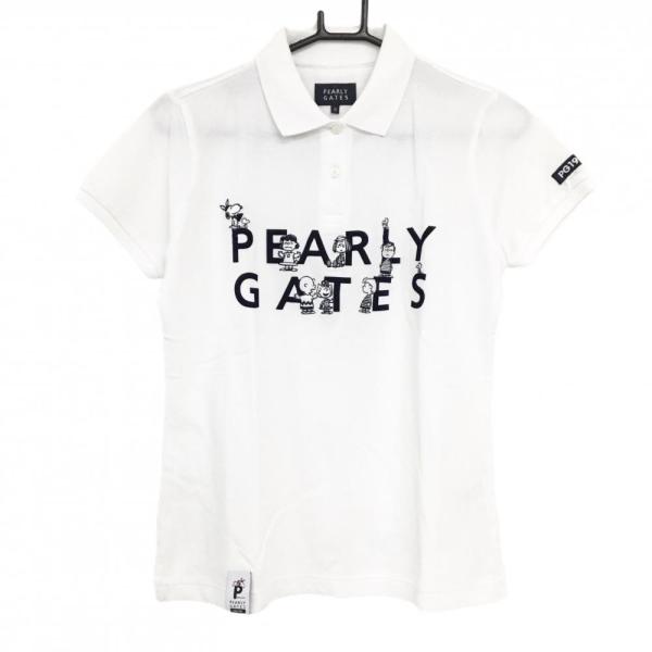 【パーリーゲイツ× スヌーピー 】半袖 ポロシャツ (サイズ1) PEARLY GATES（パーリーゲイツ） 【美品】パーリーゲイツ×PEANUTS 半袖