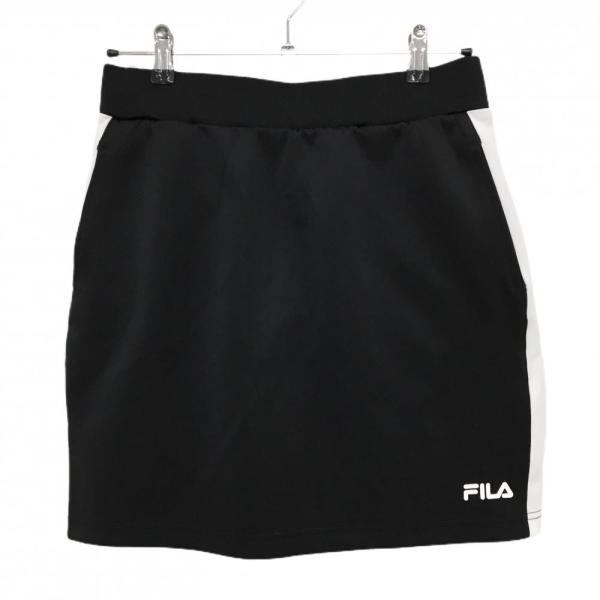 FILA GOLF 【超美品】フィラゴルフ スカート 黒×白 ウエストゴム