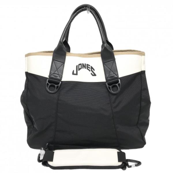 超美品】ジョーンズ×ビームスゴルフ 2WAYロッカーバッグ 黒×白 JONES