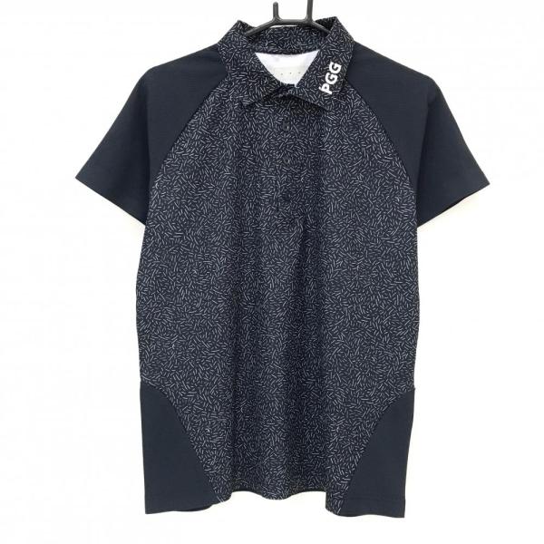 PGG 【超美品】PGGパーリーゲイツ 半袖ポロシャツ ネイビー×白 身頃総