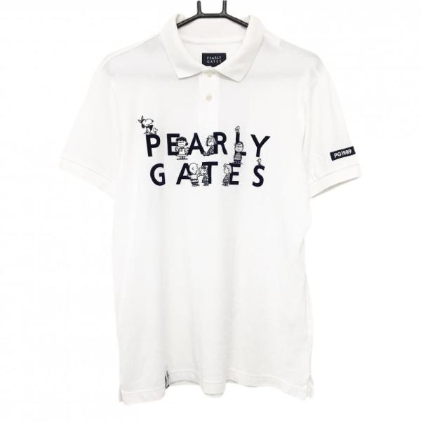 【パーリーゲイツ× スヌーピー 】半袖 ポロシャツ (サイズ1) PEARLY GATES（パーリーゲイツ） 【美品】パーリーゲイツ×PEANUTS 半袖