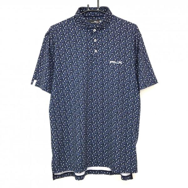 RLX 【超美品】RLXラルフローレン 半袖ポロシャツ ネイビー×白 ゴルフ