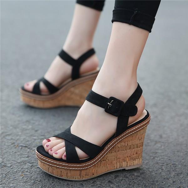 サンダル レディース ウェッジソール ストラップ シューズ 夏 靴 ミュール 女性 厚底 美脚 おしゃれ 通勤 セクシー 歩きやすい 代 30代 40代 Buyee 日本代购平台 产品购物网站大全 Buyee一站式代购 Bot Online