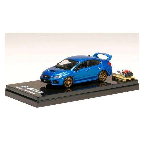 SUBARU EJ20 ミニカー 青 HOBBY JAPAN 1/64 スバル WRX STI EJ20 ファイナルエディション WR