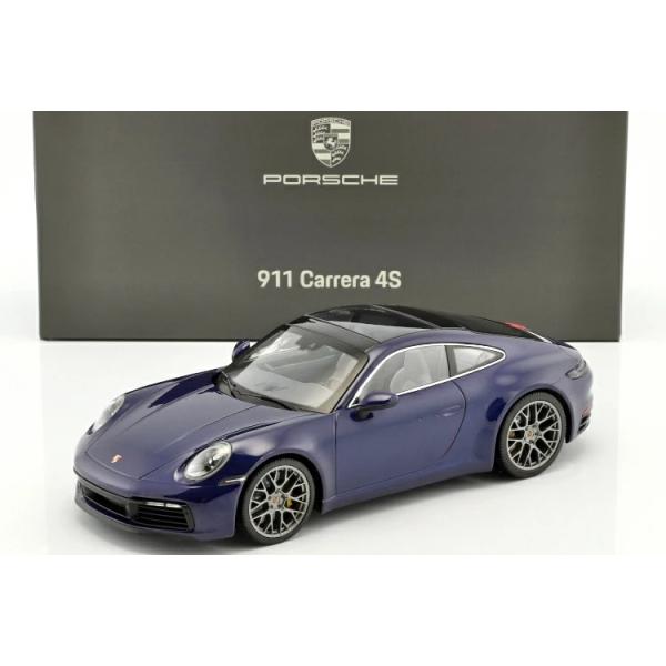 ミニチャンプス 1/18 ポルシェ 911 992 カレラ 4S 2019 ブルー