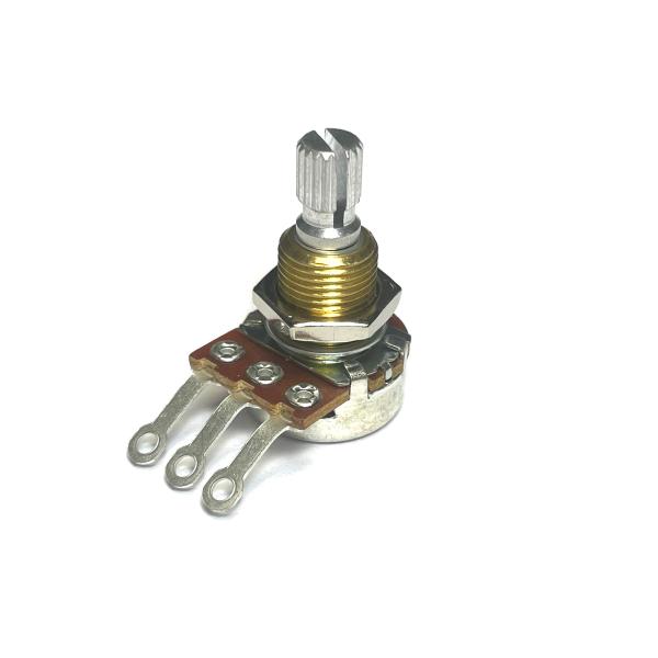 BOURNS のポット。Bカーブ 500KΩ。ネジ部直径：3/8インチネジ部長さ：9.5mmノブは18スレッド、ミリ系をお使いください。