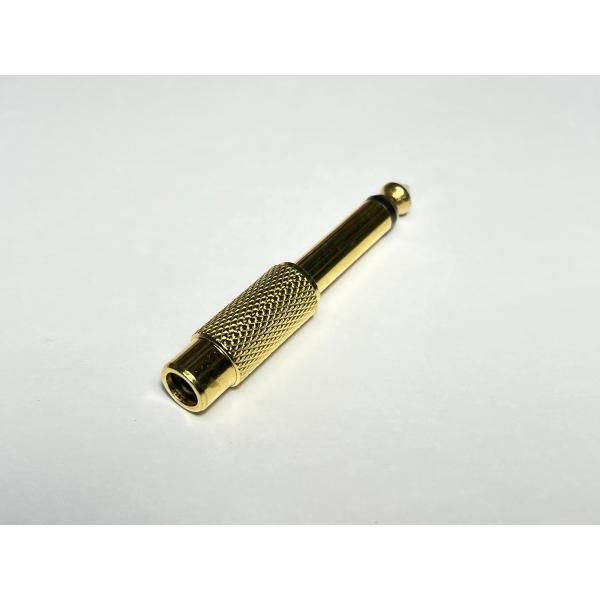 RCAピンプラグ  → 6.35mm Phone  変換プラグゴールドメッキメール便発送可能です。